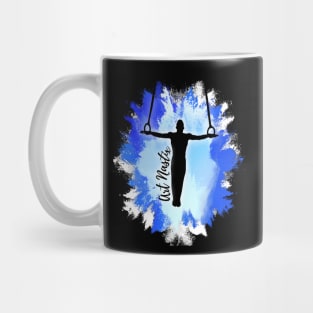 Male Gymnast Silhouette Art - Still Rings Mug